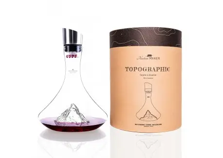 Seulement Aujourd’hui Topographic Mont Matterhorn Carafe Décanter Vin Montagne Verre Borosilicate