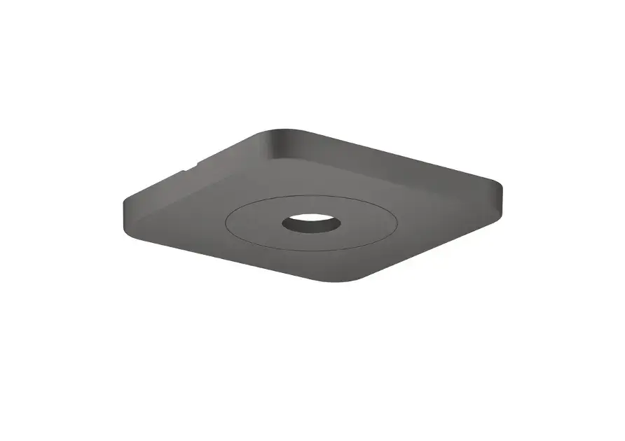 Certifié Axor Citterio C – Rosace de recouvrement 12×12 cm, chrome noir brossé 28802340