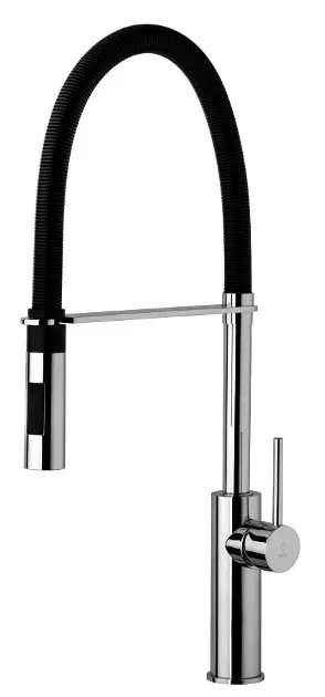 Acheter Direct Paffoni Light – Mitigeur d’évier avec bec flexible, chrome/ noir mat LIG179CRNO