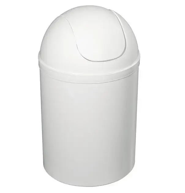 Aqualine – Poubelle rabattable 5 l, blanc plastique 20309 Bon Plan