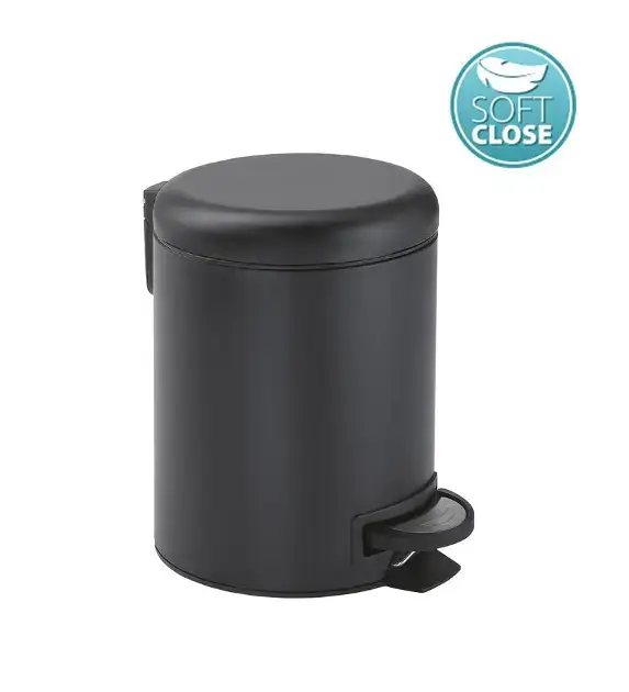Bon Plan Sapho Accessoires de salle de bains Gedy – Poubelle 3 l, SoftClose, noit mat 320914