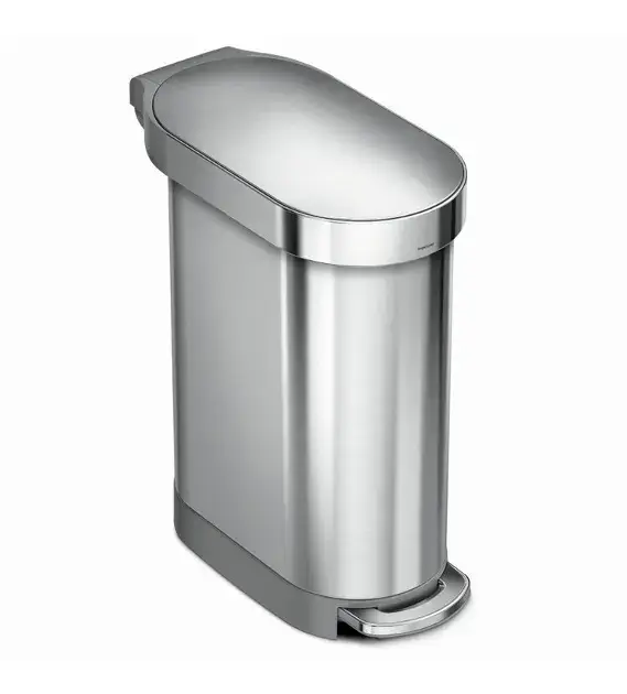 Solde Simplehuman – Poubelle 45 l Slim, inox brossé CW2044