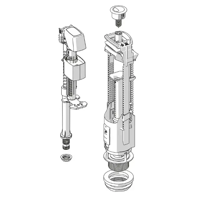 Seulement Aujourd’hui Jika – Mécanisme de chasse d'eau pour WC combiné, blanc H8913830000001