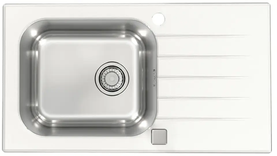 Populaire Alveus Altone – Évier 78×44 cm, avec commande de vidage, verre blanc / inox 1130527