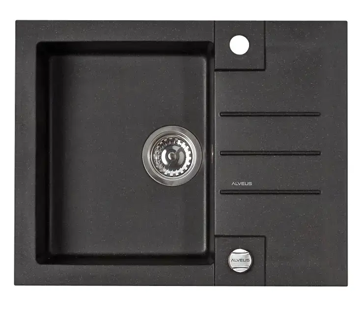 Produit De Marque Alveus Rock – Évier en granit 60×48 cm, avec commande de vidage, carbone 1090951