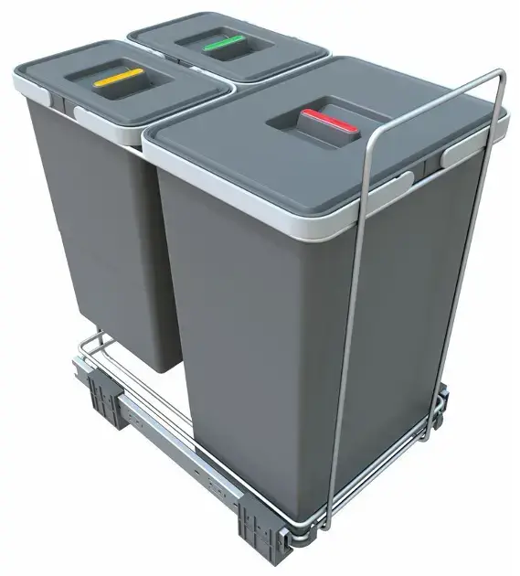 Prix Bas Elletipi Ecofil – Poubelle intégrée, divisée, 40 l PF01 44B1