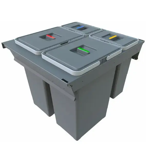 Meilleur Choix Elletipi Square 2.0 – Poubelle intégrée, divisée, 64 l PA3 INC5060A