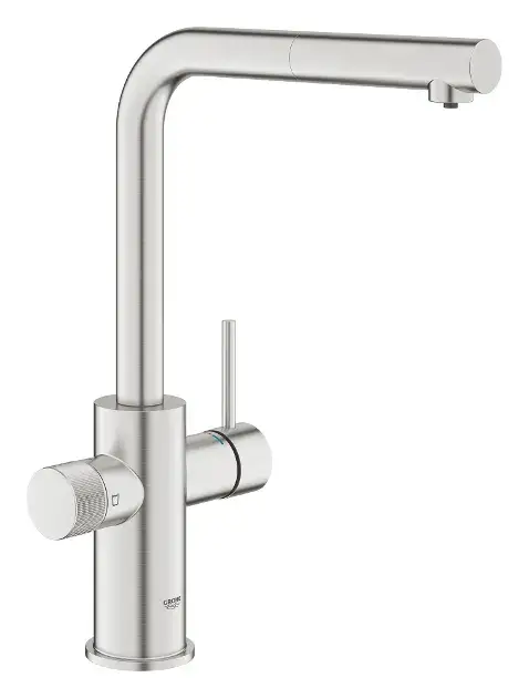 Affaire À Saisir Grohe Blue Pure – Mitigeur d'évier Minta avec filtration et bec extractible, supersteel 30590DC0