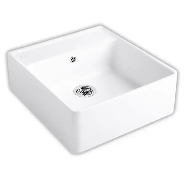 Villeroy & Boch – Évier en céramique 63×60 cm, CeramicPlus, Stone White 632061KG Certifié