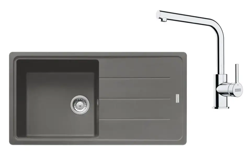 Acheter Direct Franke – Set de cuisine G264ŠK, évier en fragranit BFG 611 + robinet FS 3230.031, gris pierre / chrome 114.0700.743