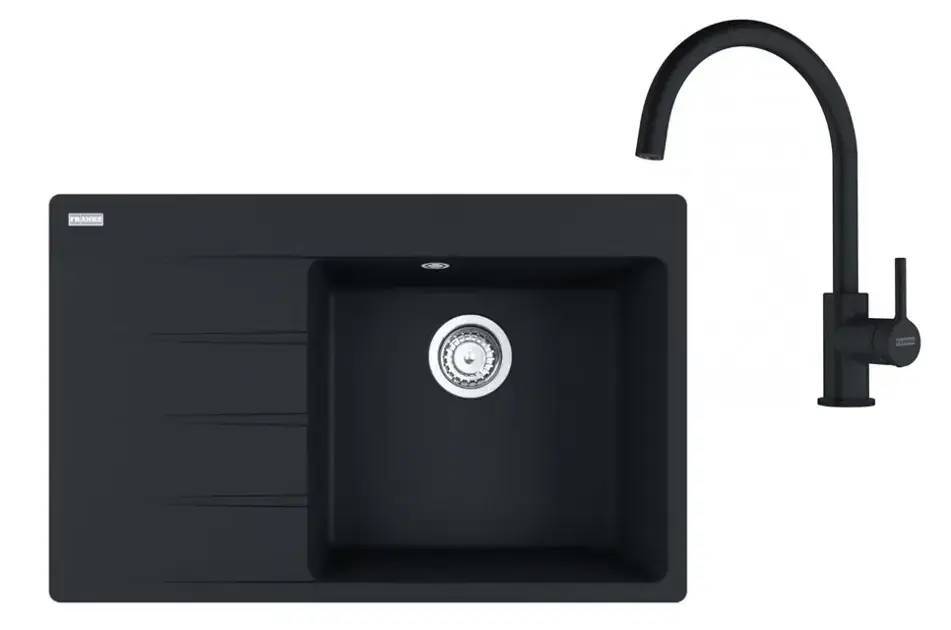 Acheter Direct Franke – Set de cuisine G271MČ, évier en fragranit CNG 611-78 TL/7+ robinetFC 6018.901, noir mat 114.0700.774
