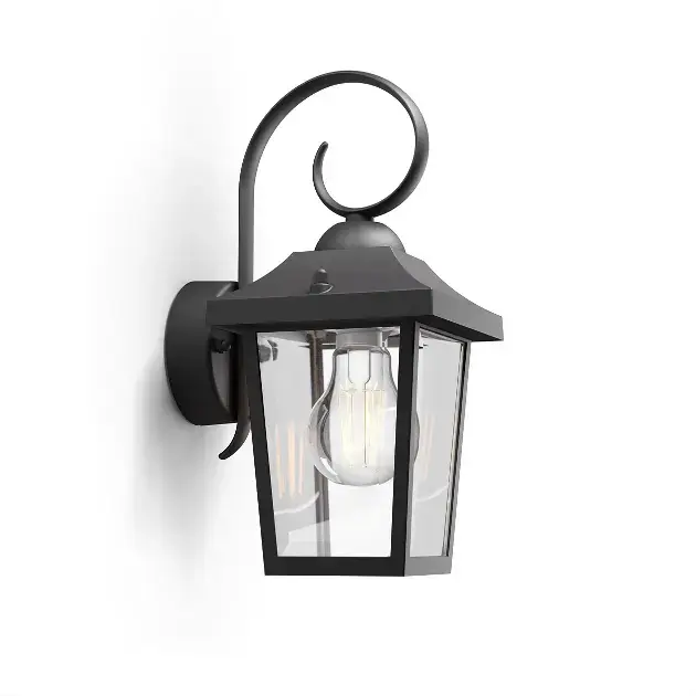 Philips myGarden – Lanterne murale d'extérieur 29×13 cm, E27, noir 915005309001 Commander Vite
