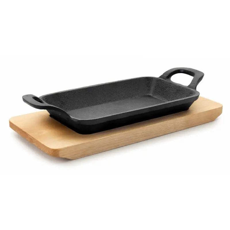 Plat en fonte sur planche 22.5x10cm par 1 Bon Plan