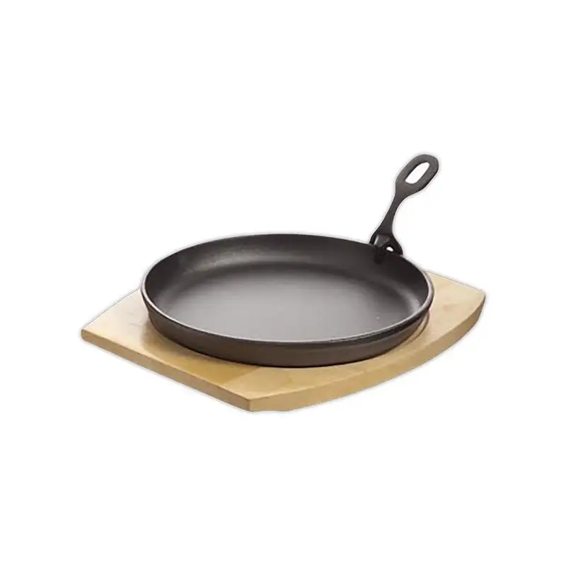 Assiette en fonte sur planche en bois Ø 22cm par 1 Meilleur Prix