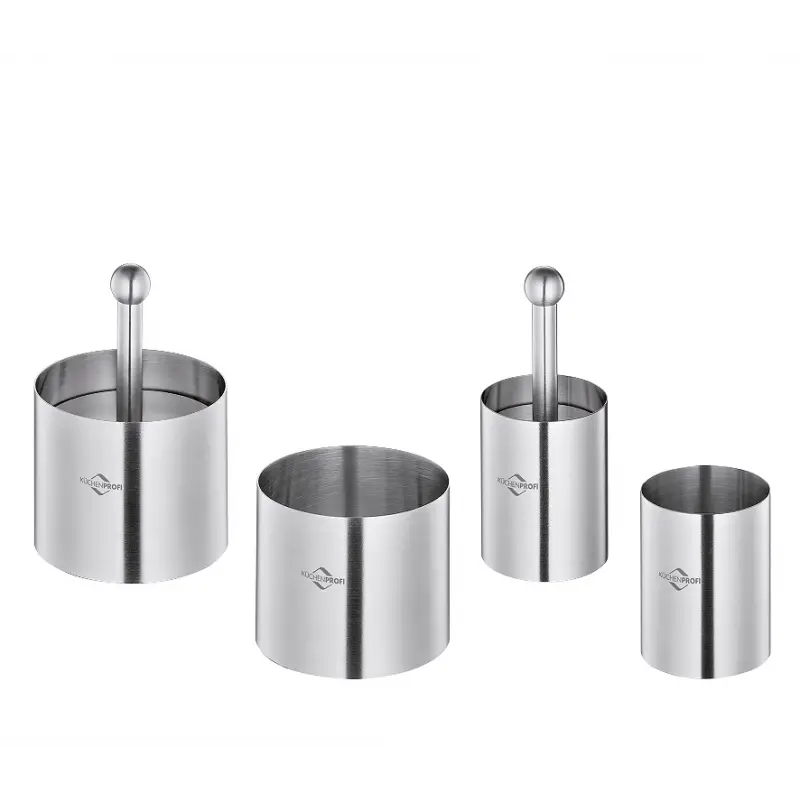 Certifié Set de 4 emportes pièce inox presse inox