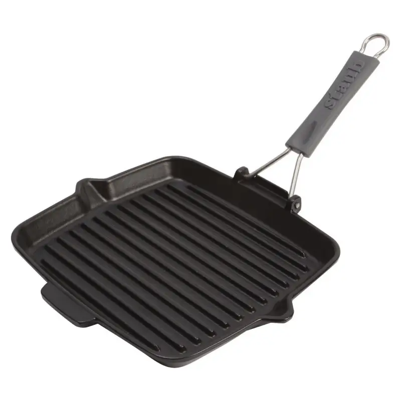Grill viande en fonte 24 x 25cm, STAUB Commander Vite