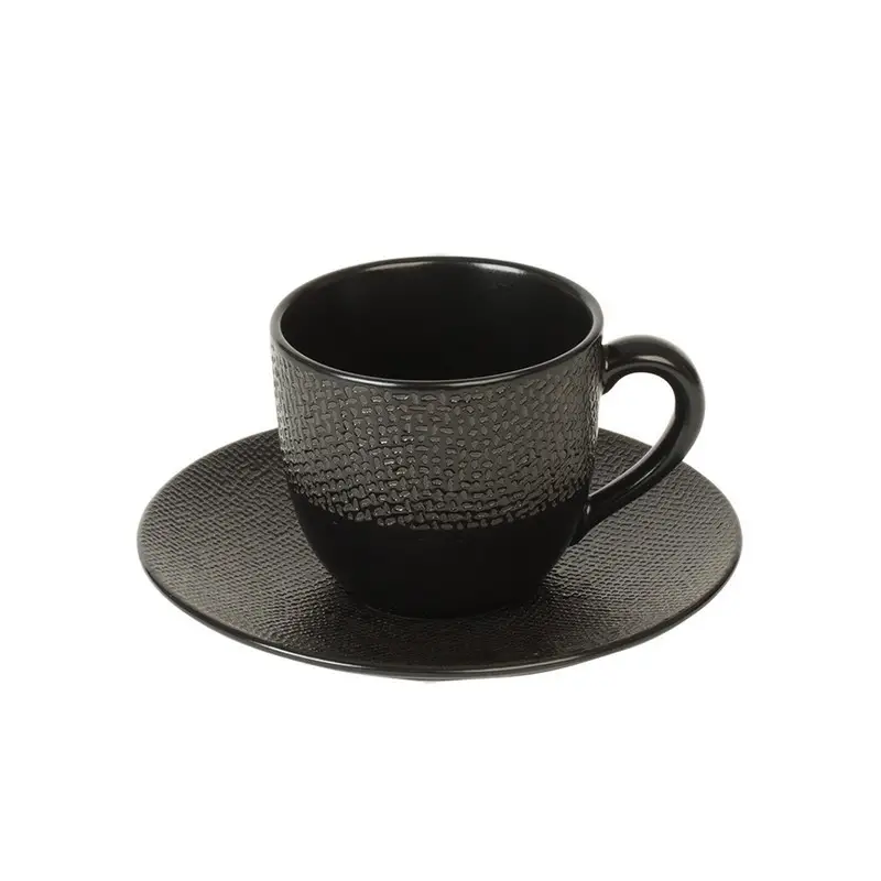 Tasse à café Vésuvio Noir, Table Passion Solde