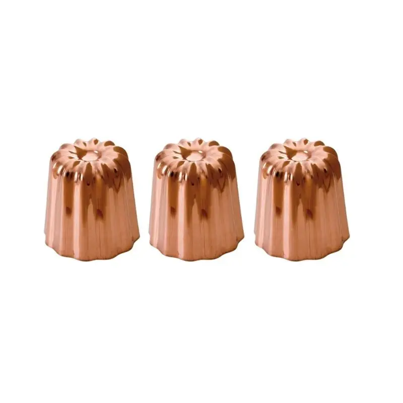 3 Moules à Canelé Cuivre Étamé 55 mm, Mali&rsquo;s Prix Réduit