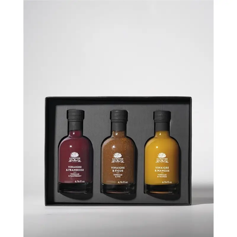 Prix Promo Coffret acidulé Vinaigres & Fruits en mignonettes, A L&rsquo;OLIVIER
