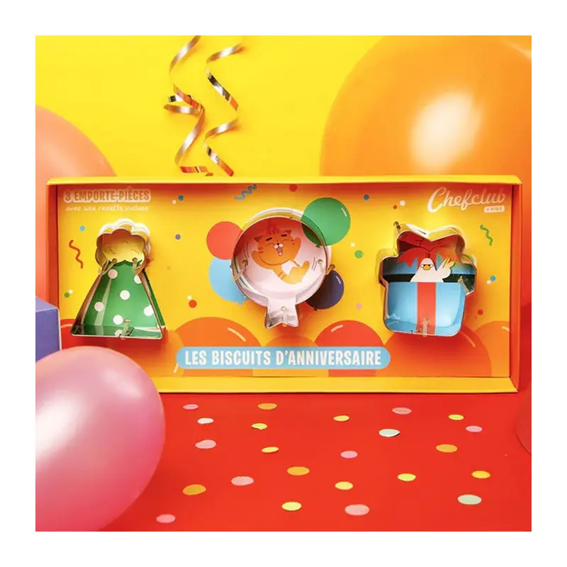Coffret emporte-pièces Kids  » Les biscuits d&rsquo;anniversaire « , Chefclub Réduction