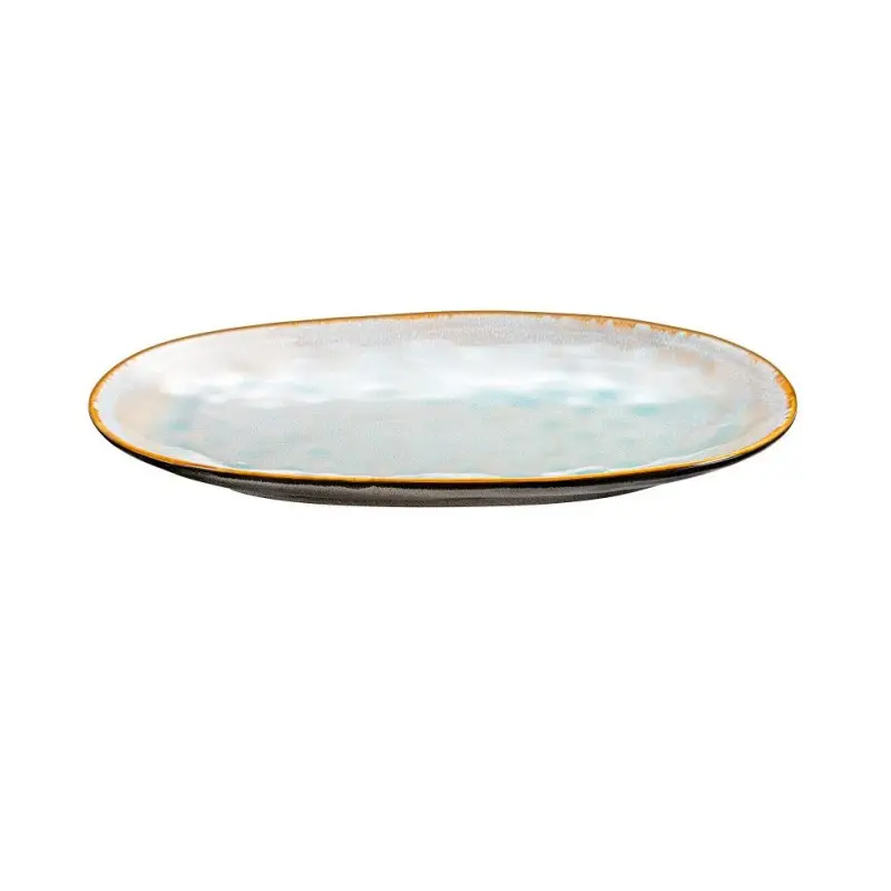 Plat ovale large Shadow Aqua, Médard de Noblat Nouveauté