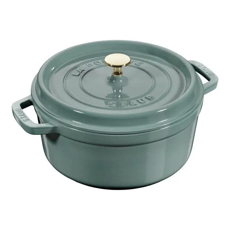 Offre Exclusive Cocotte en fonte ronde Eucalyptus, STAUB
