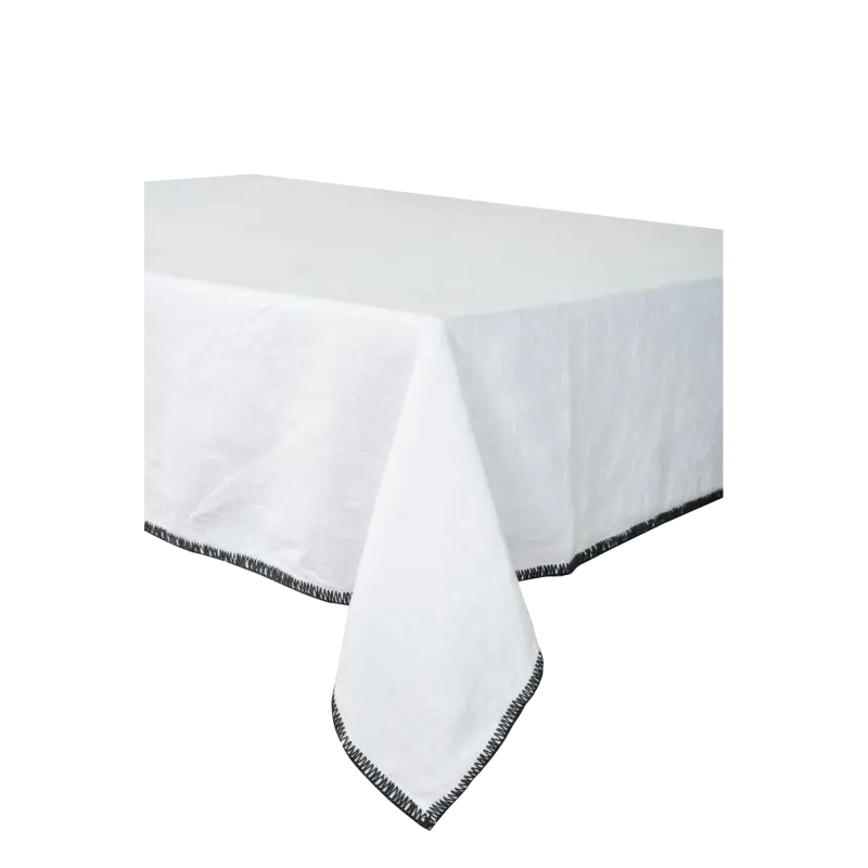 Acheter En Ligne Nappe en Lin Luri Blanc, Haomy