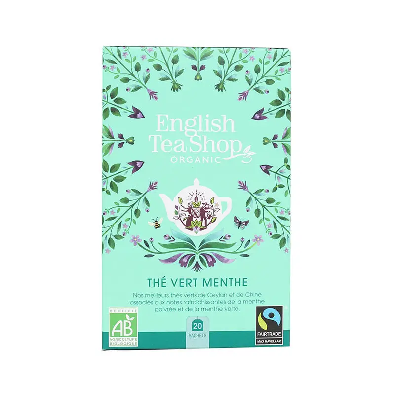 Thé Vert Bio Menthe 20 sachets, English Tea Shop Seulement Aujourd’hui