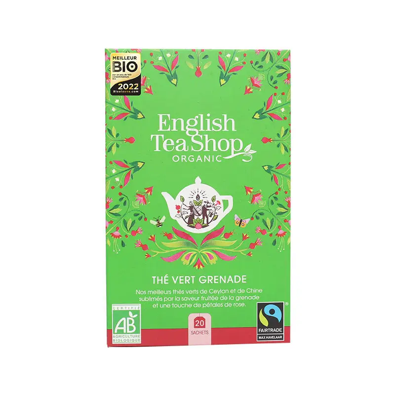 Offre Spéciale Thé Vert Bio Grenade 20 sachets, English Tea Shop