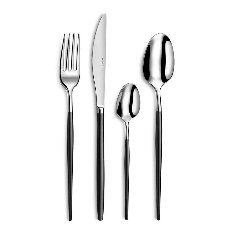 Ménagère 24 pièces Soprano Inox Noir, Amefa Paiement Sécurisé