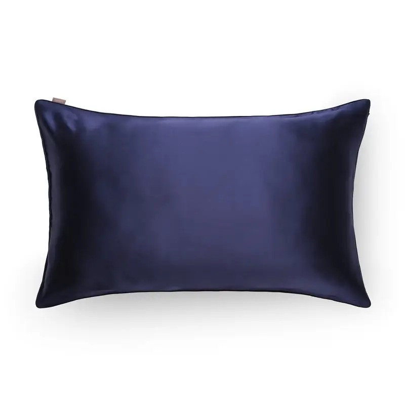 Taie d&rsquo;Oreiller en Soie 51 x 76 cm Bleu Nuit, Emily&rsquo;s Pillow Quantité Limitée