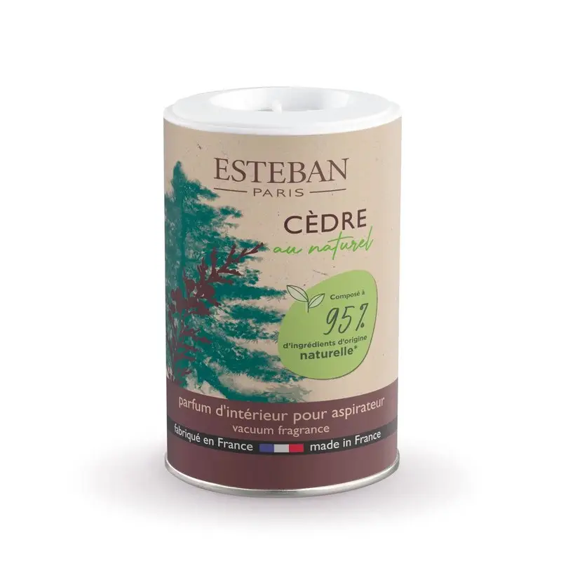Top Vente Poudre parfumée pour aspirateur Cèdre au naturel, Estéban