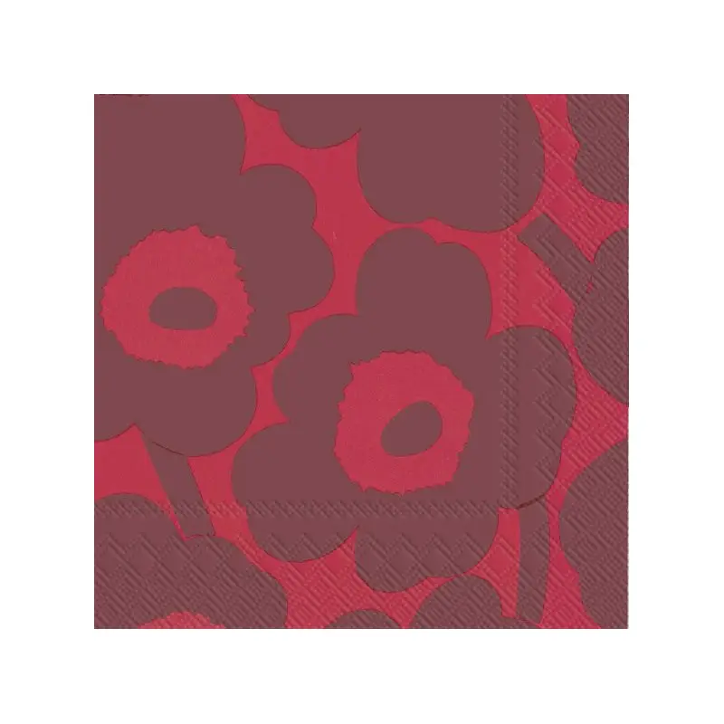 Certifié Serviettes en papier Unikko Rouge, Ihr