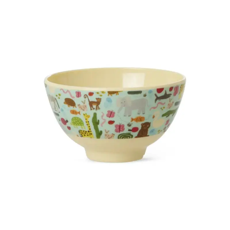Prix Cassé Bol en mélamine Wildlife Print Menthe, Rice