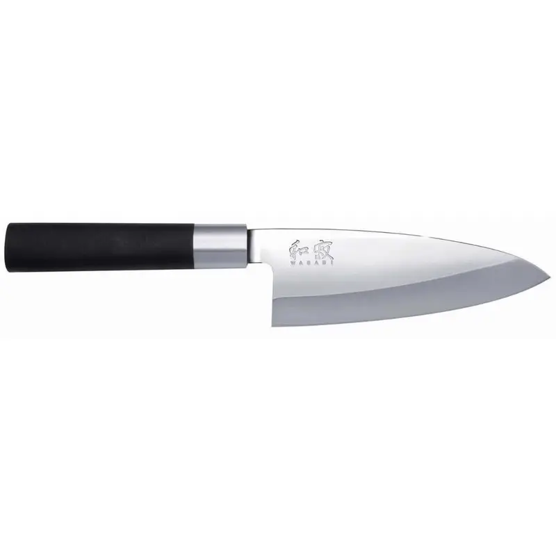 Retour Gratuit Couteau Deba 15cm Wasabi Black, Kai