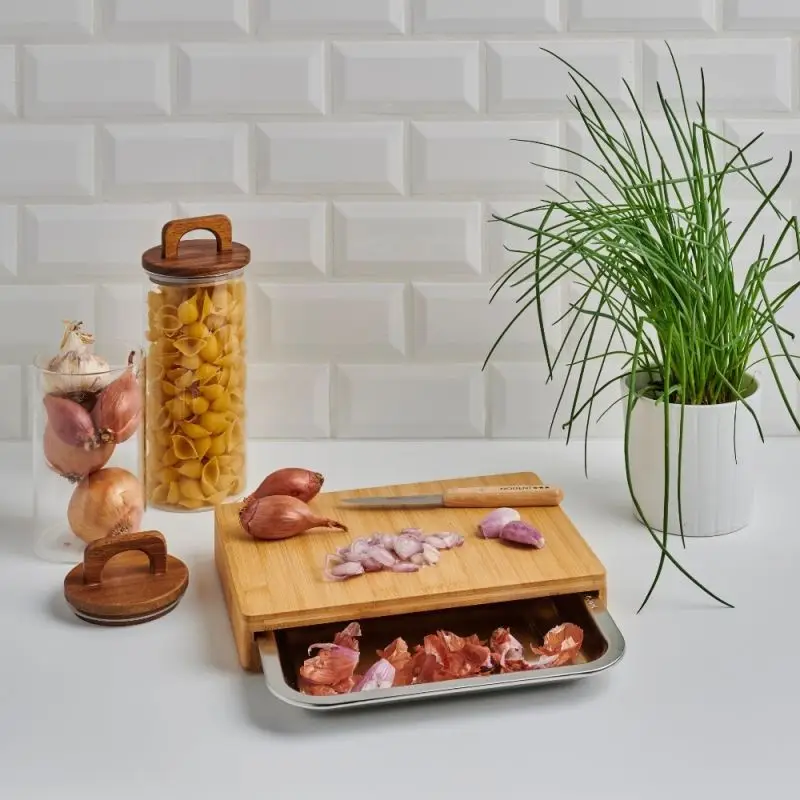 Solde Planche à découper avec tiroir en inox, Nogent***