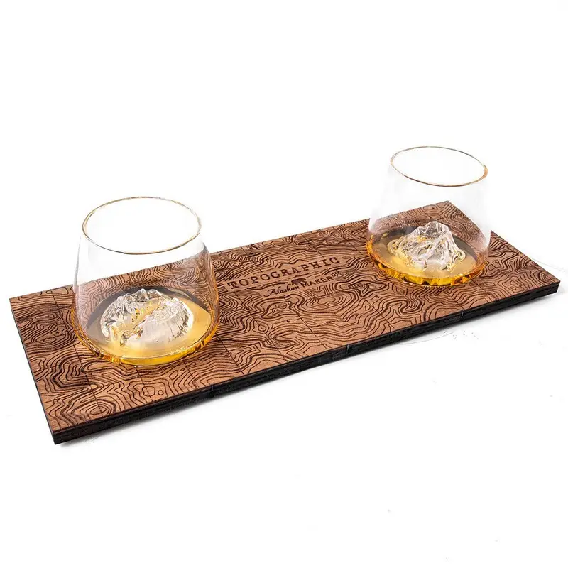 Acheter Direct Présentoir pour set de 2 Verres TOPOGRAPHIC, Alaskan MAKER
