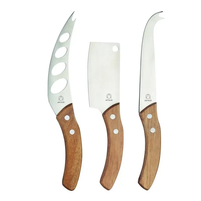 Vente Flash Set de 3 couteaux à fromage manche Acacia, Artesà