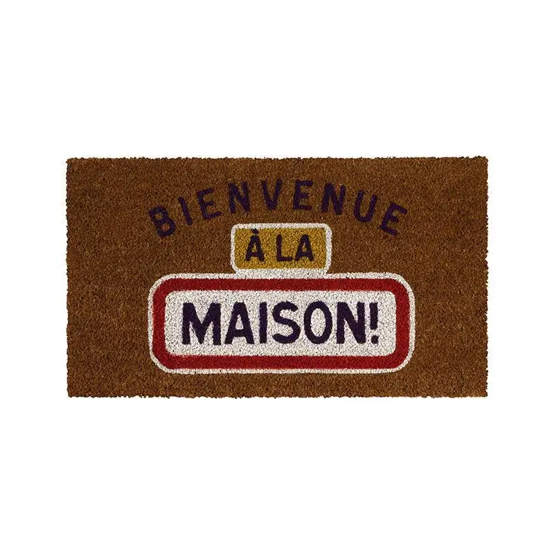 Paillasson coco/pvc Bienvenue à La Maison, Derrière la porte Quantité Limitée