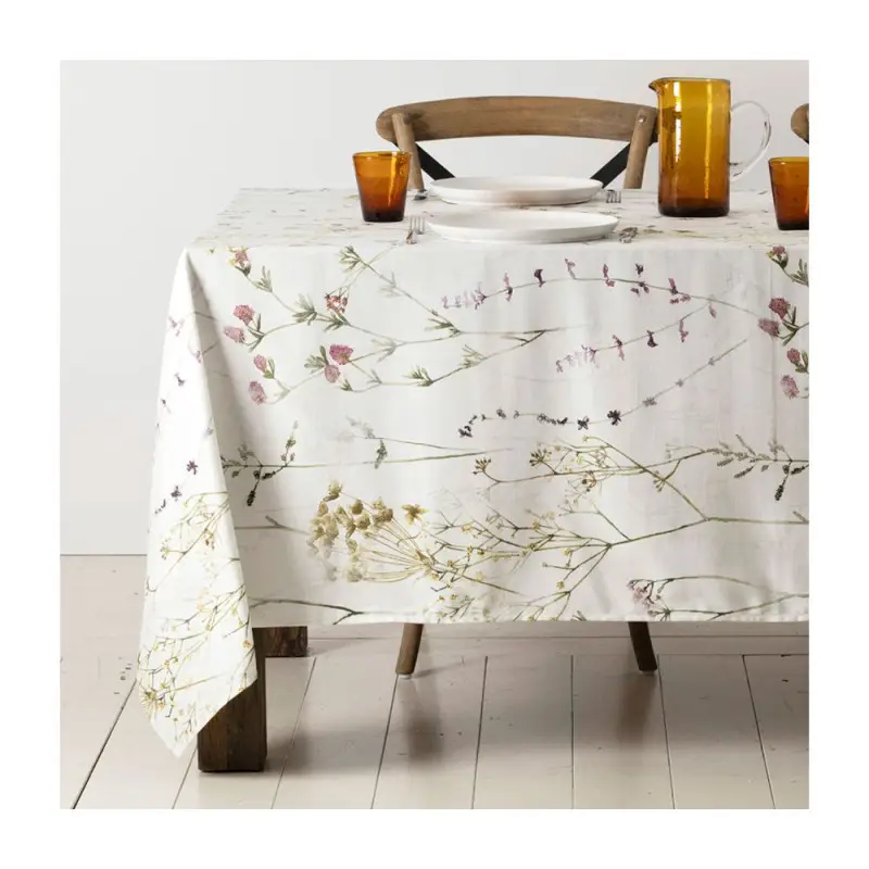 Affaire À Saisir Nappe Prairie Blanc et Beige, Côté Table