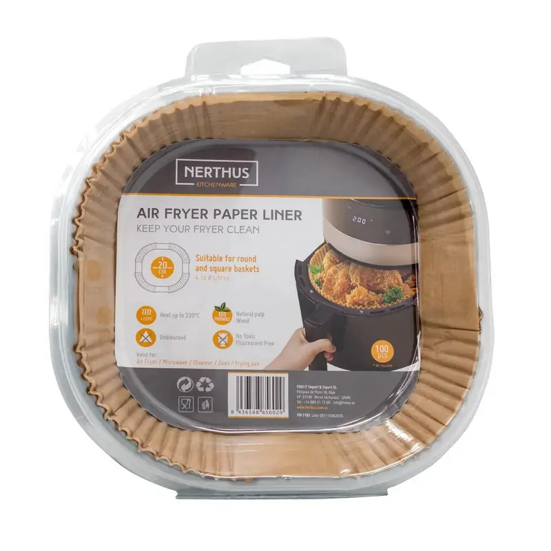 100 Plateaux Papier Carré Pour Airfryer, Nerthus Dernière Chance