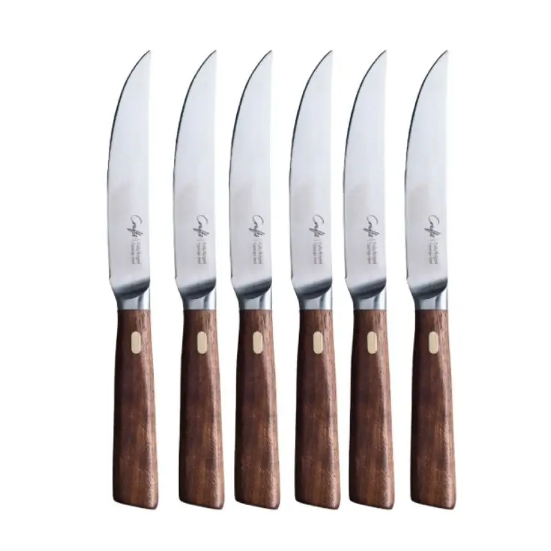 Coffret 6 Couteaux à Steak Noyer, Crafts Meilleur Choix
