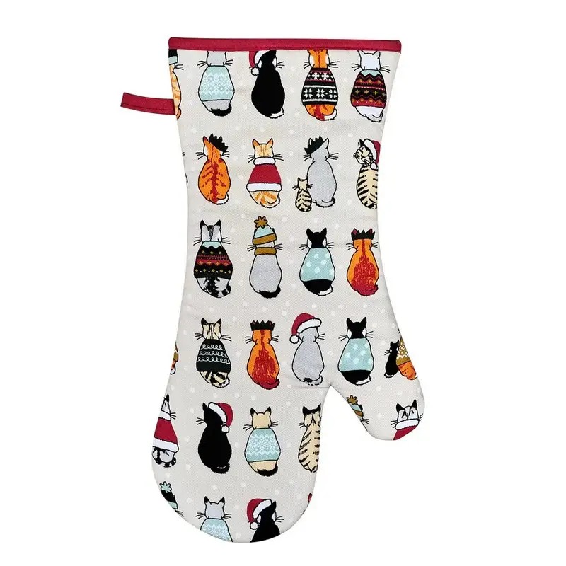 Bon Plan Gant de cuisine Christmas Cats in Waiting, Ulster Weavers
