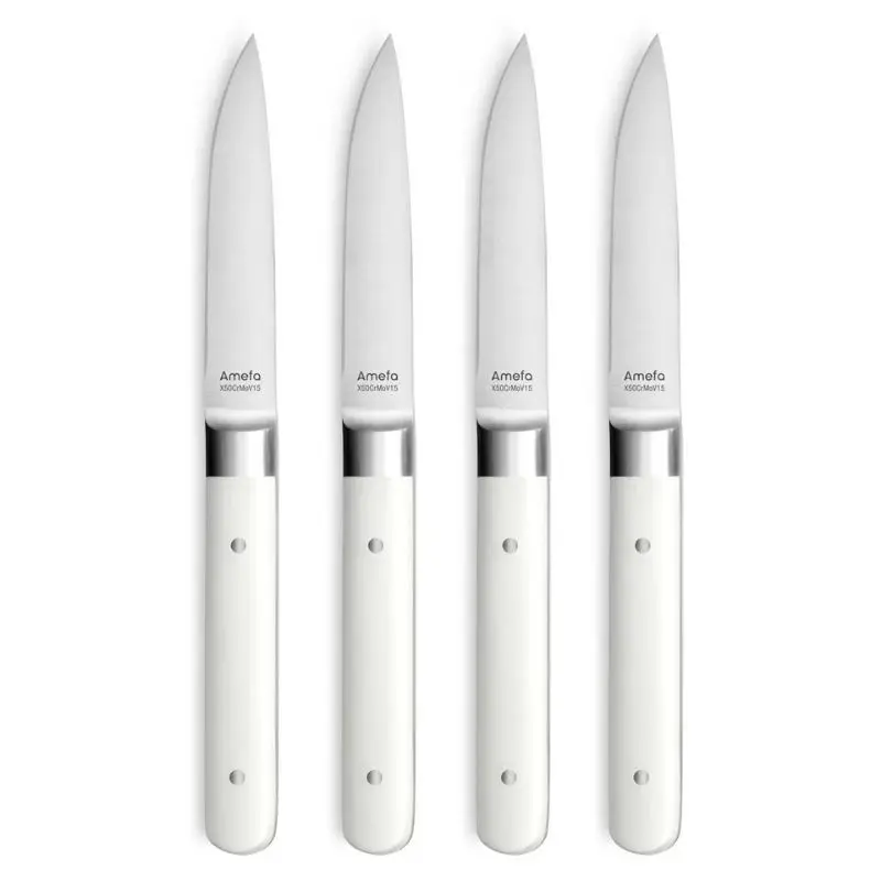 Offre Du Jour Coffret 4 couteaux steak Fusion Blanc, Amefa