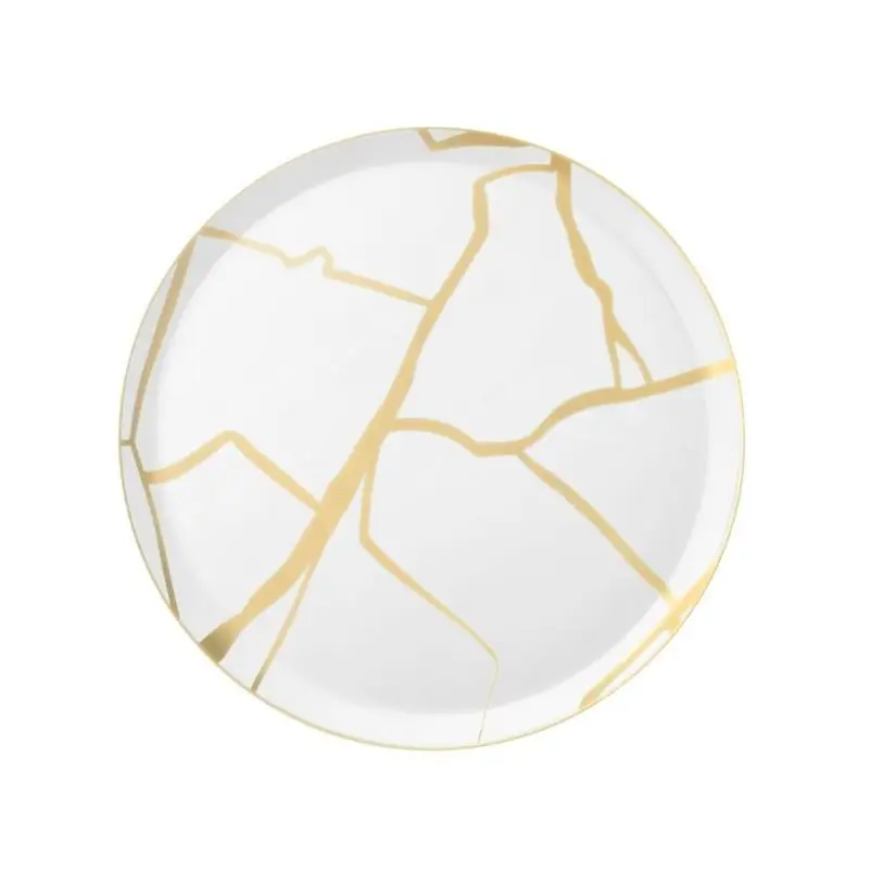 Prix Bas Assiette dessert Yaka Inoki Or, Médard de Noblat