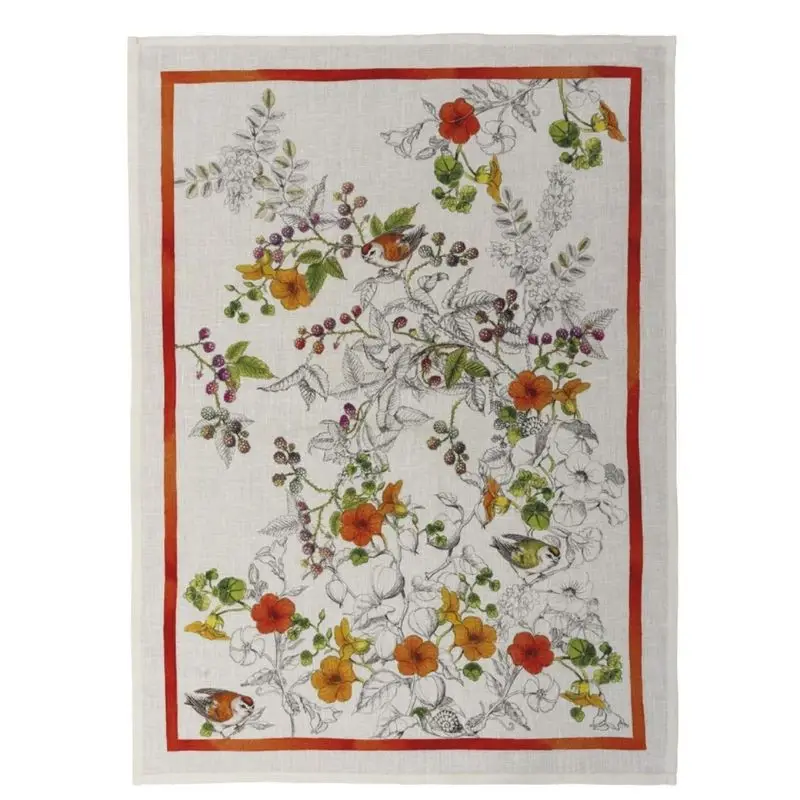 Haute Qualité Torchon Gravure Arancio, Tessitura Toscana Telerie