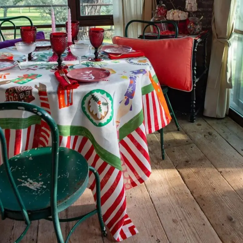 Nappe Hand on Christmas, Tessitura Toscana Telerie Nouvelle Collection