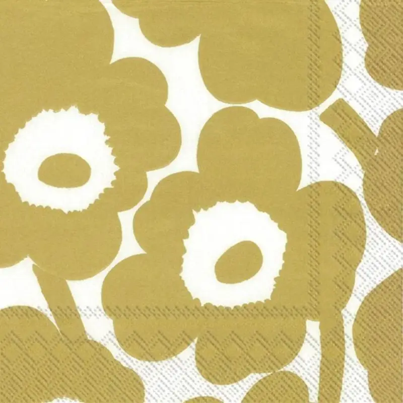 Nouveauté Serviettes en papier Unikko Or Blanc, Ihr