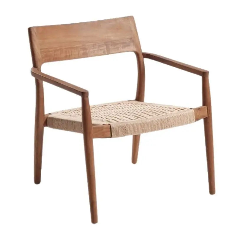 Fauteuil Lounge en teck Buco, Manufactori Commander Maintenant
