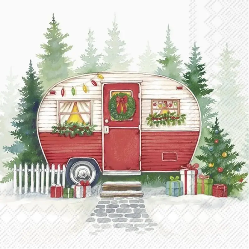 Jusqu’à Épuisement Des Stocks Serviettes en papier Festive Camper, Ihr